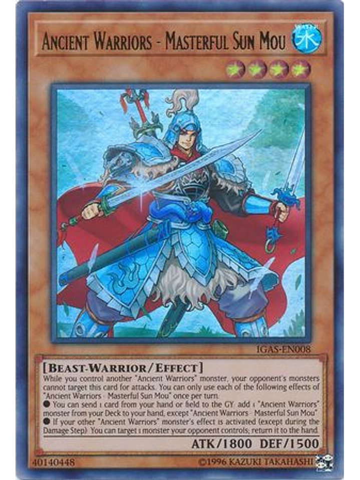 Ancient Warriors - Masterful Sun Mou - IGAS-EN008 - Ultra Rare Unlimited 1