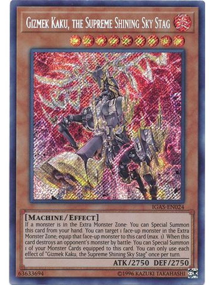 Gizmek Kaku, the Supreme Shining Sky Stag - IGAS-EN024 - Secret Rare Unlimited 1