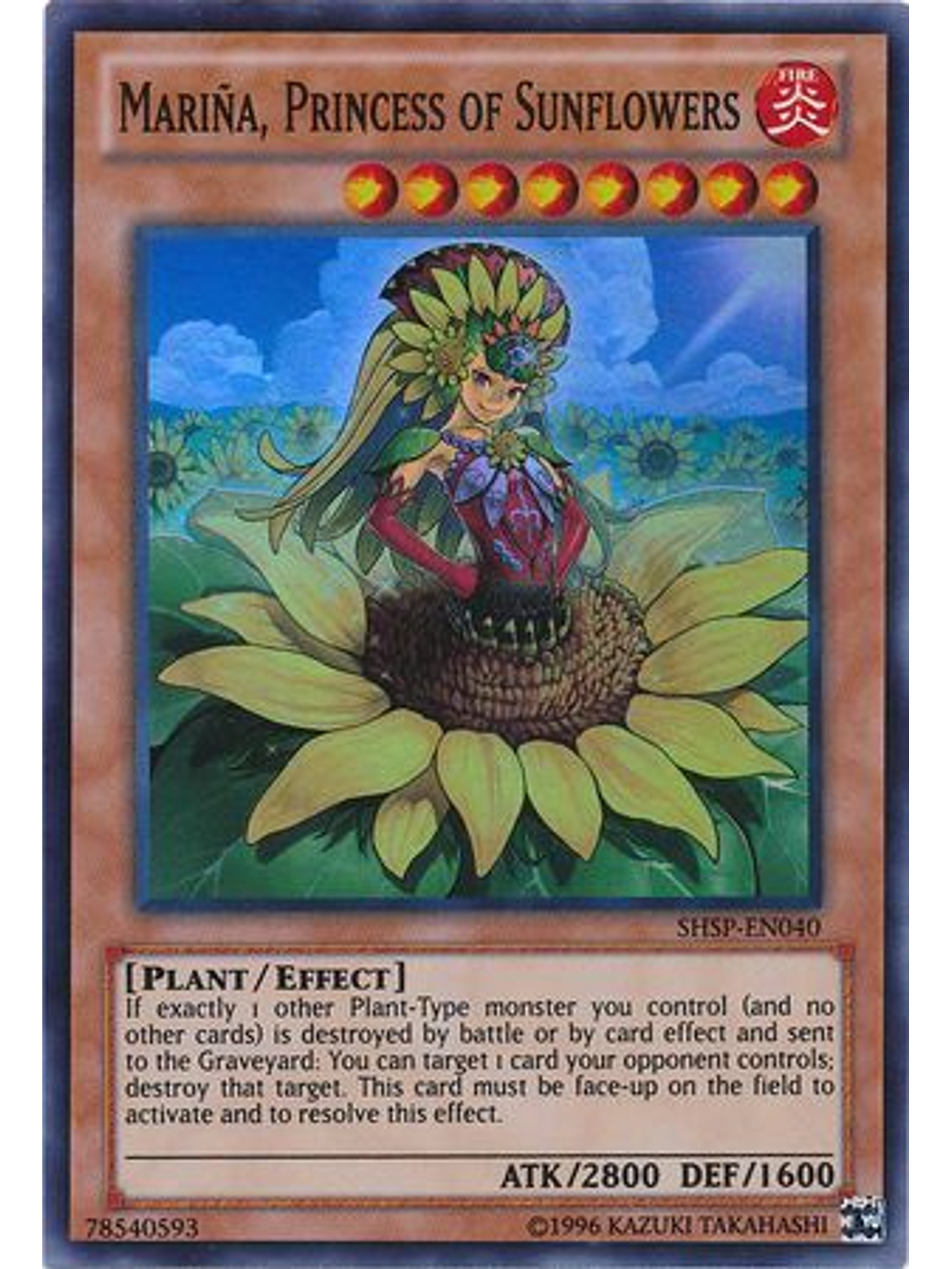 Mariña, Princess of Sunflowers - SHSP-EN040 - Super Rare Unlimited 1