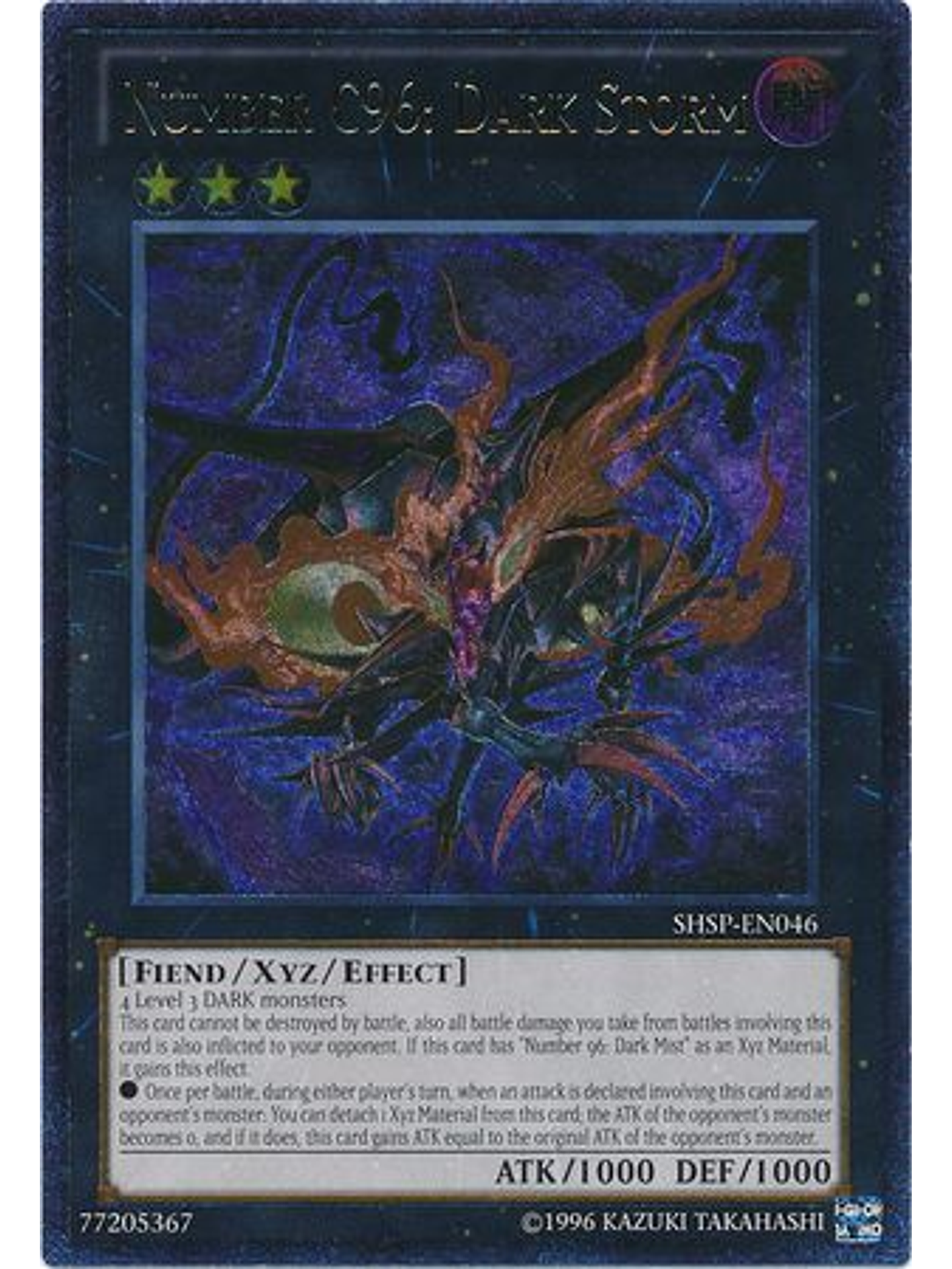 Number C96: Dark Storm - SHSP-EN046 Unlimited - Ultimate Rare 1