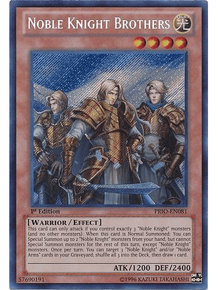 Noble Knight Brothers - PRIO-EN081 - Secret Rare 1st Edition