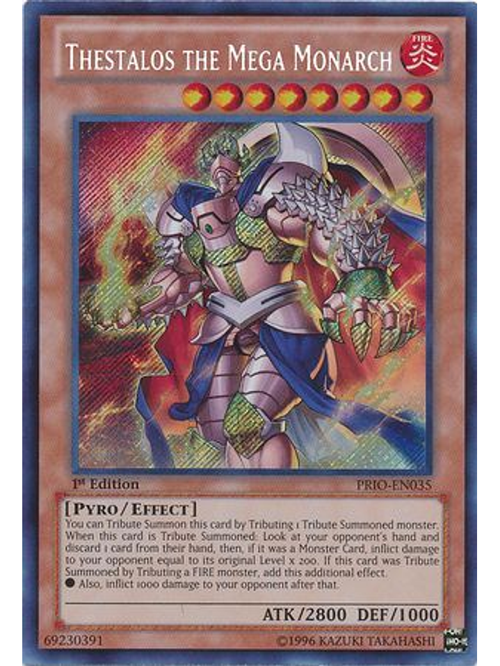 Thestalos the Mega Monarch - PRIO-EN035 - Secret Rare 1st Edition 1