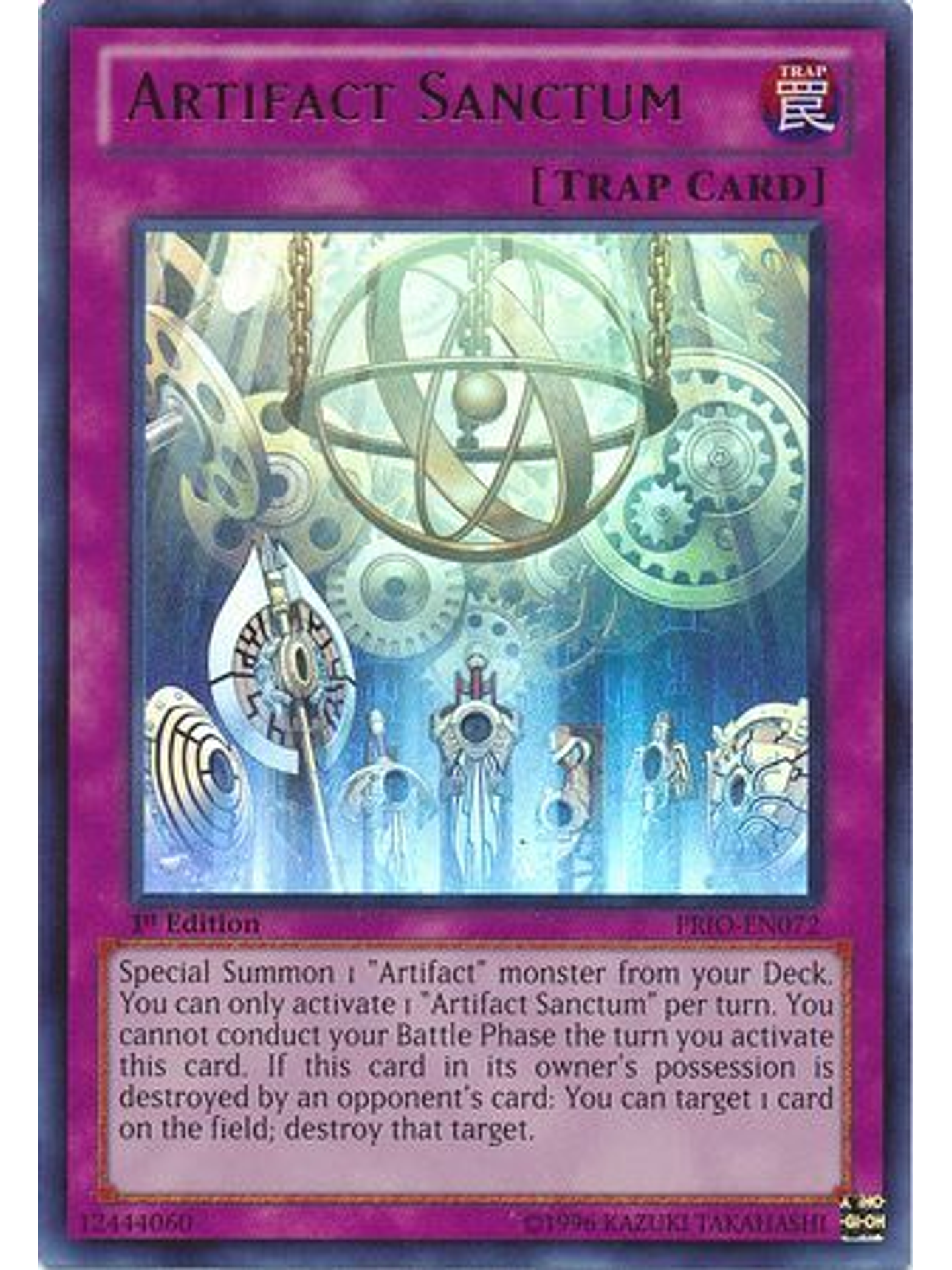 Artifact Sanctum - PRIO-EN072 - Ultra Rare 1st Edition 1