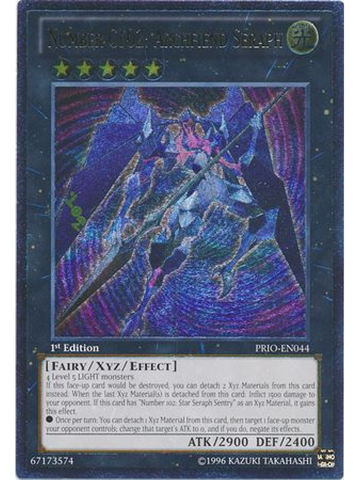 Number C102: Archfiend Seraph - PRIO-EN044 1st Edition - Ultimate Rare 1