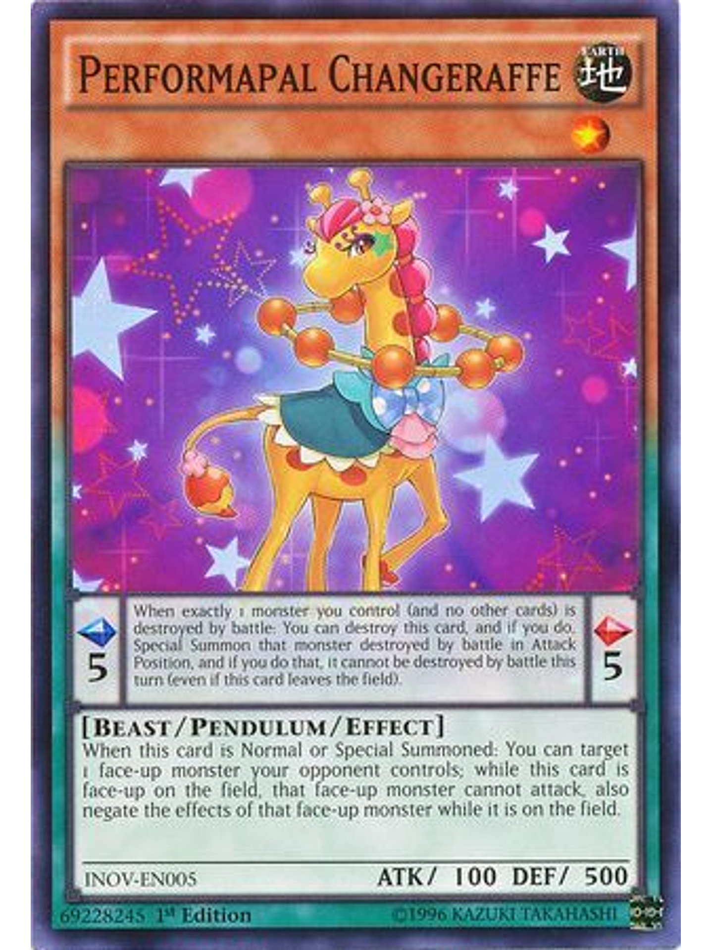 Performapal Changeraffe - inov-en005 - Common 1st Edition 1