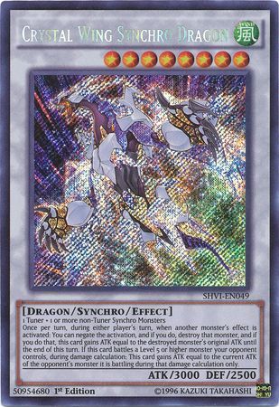 Crystal Wing Synchro Dragon - SHVI-EN049 - Secret Rare 1st Edition