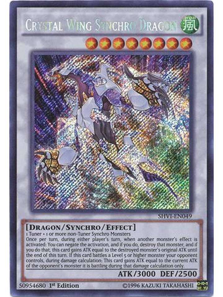Crystal Wing Synchro Dragon - SHVI-EN049 - Secret Rare 1st Edition 1