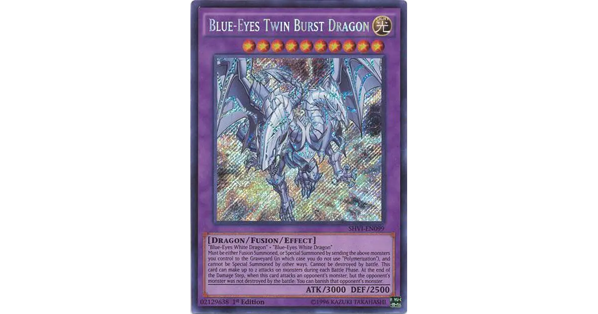 Blue-Eyes Twin Burst Dragon - SHVI-EN099 - Secret Rare 1s