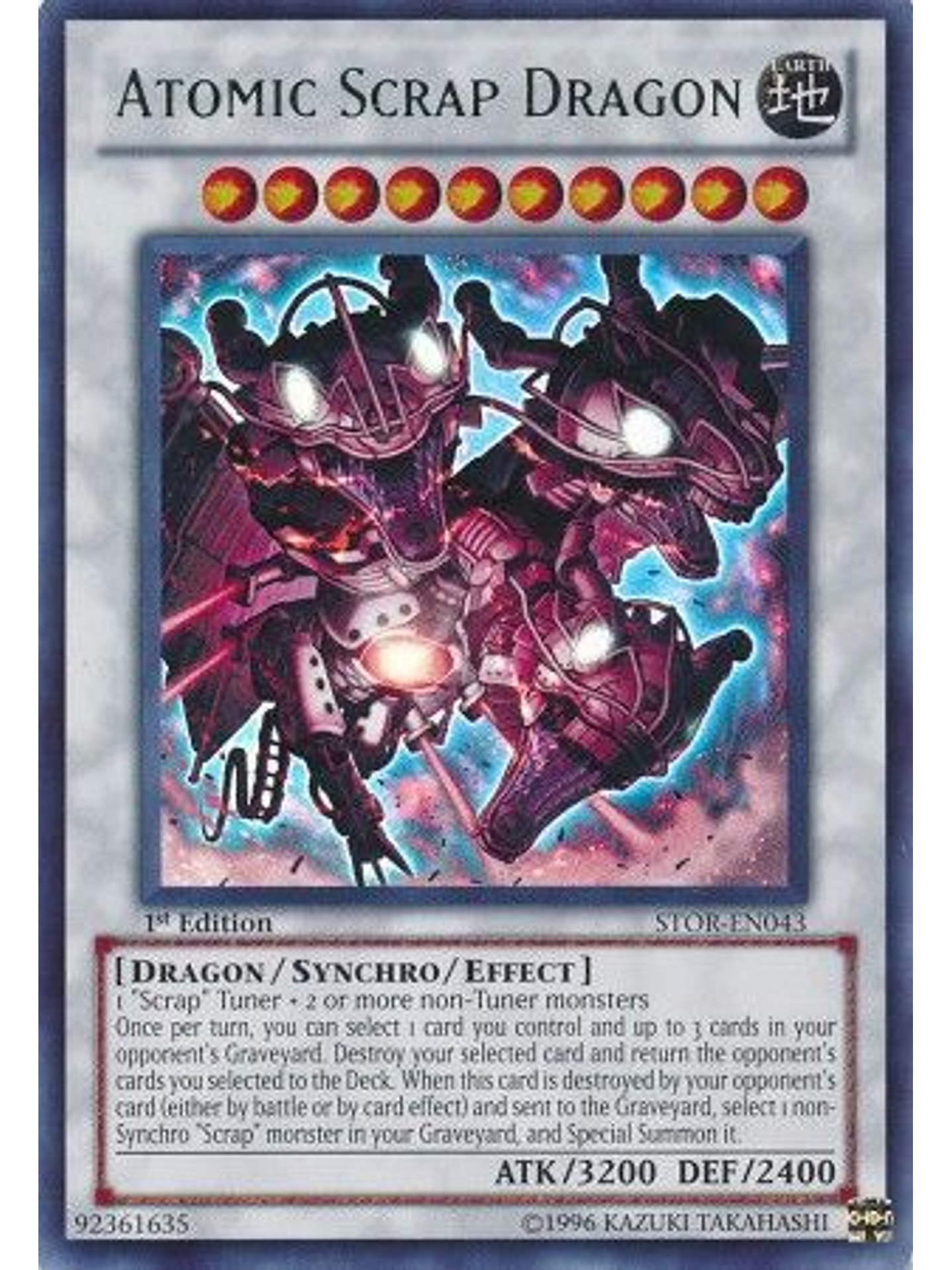 Atomic Scrap Dragon - STOR-EN043 - Ultra Rare 1st Edition 1