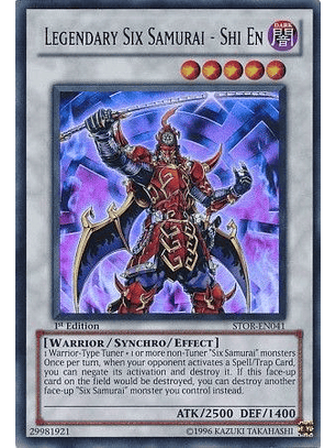Legendary Six Samurai - Shi En - STOR-EN041 - Ultra Rare 1st Edition