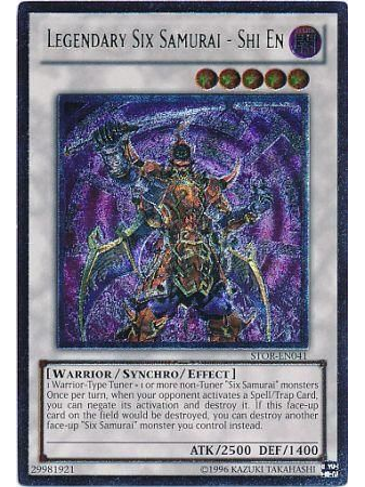 Legendary Six Samurai - Shi En - STOR-EN041 1st Edition - Ultimate Rare 1