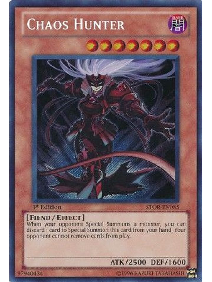 Chaos Hunter - STOR-EN085 - Secret Rare 1st Edition 1