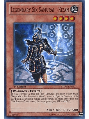 Legendary Six Samurai - Kizan - STOR-EN020 - Super Rare 1st Edition