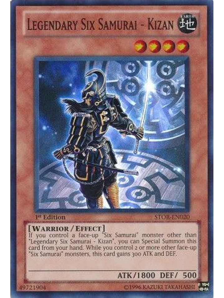 Legendary Six Samurai - Kizan - STOR-EN020 - Super Rare 1st Edition 1