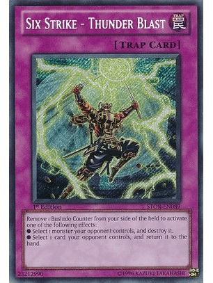 Six Strike - Thunder Blast - STOR-EN089 - Secret Rare 1st Edition