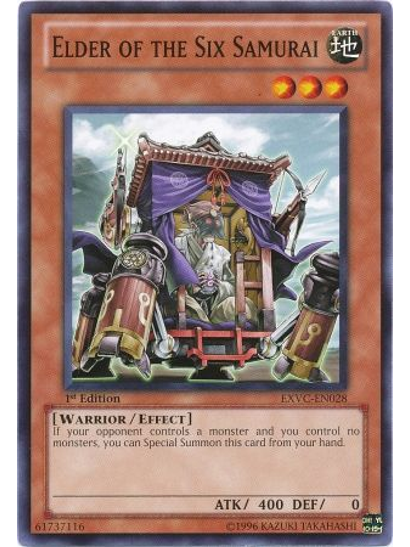 Elder of the Six Samurai - EXVC-EN028 - Common 1st Edition 1