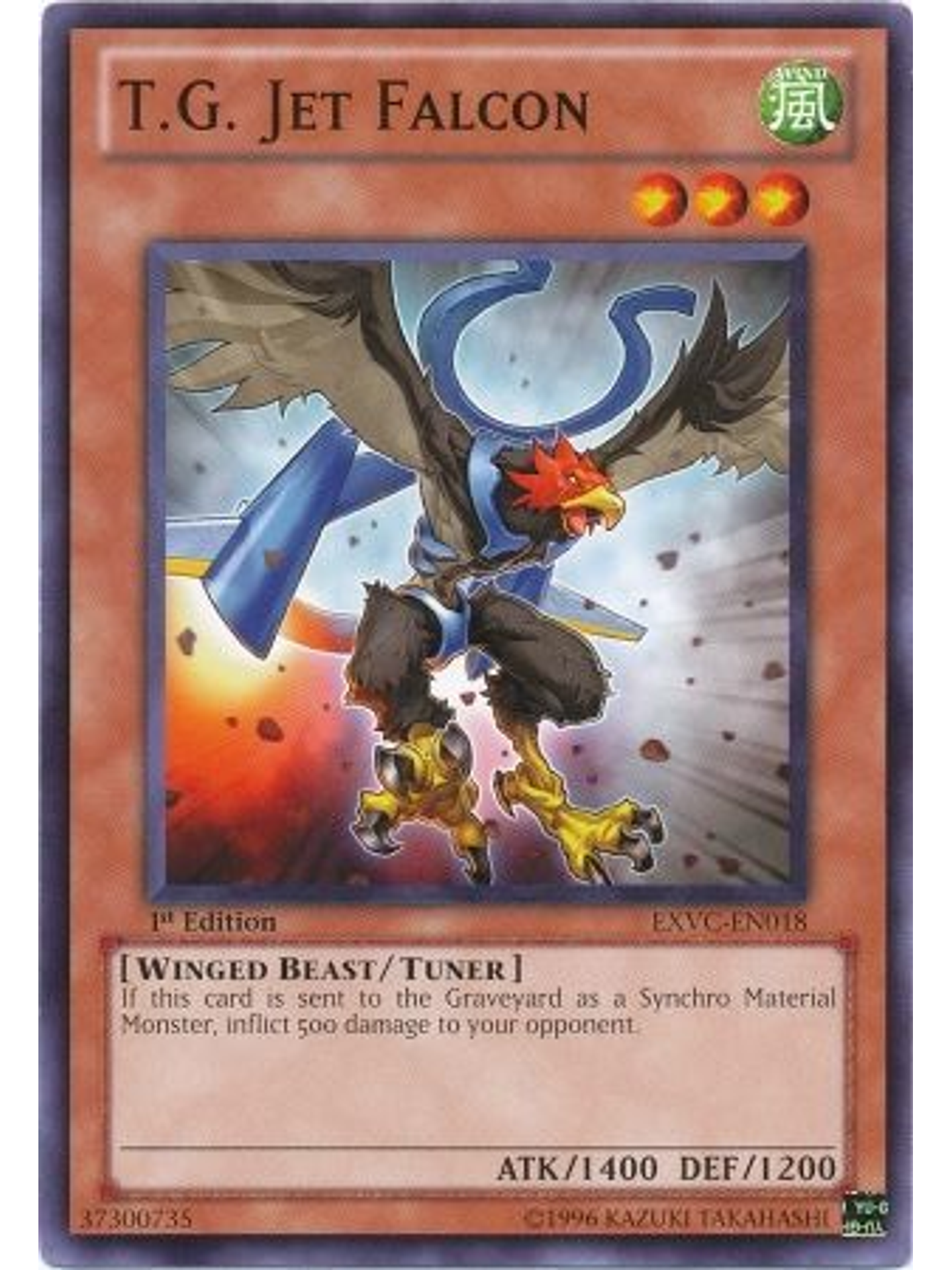 T.G. Jet Falcon - EXVC-EN018 - Common 1st Edition 1