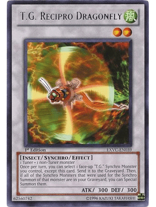 T.G. Recipro Dragonfly - EXVC-EN039 - Rare 1st Edition