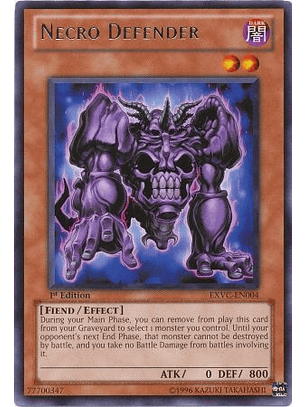 Necro Defender - EXVC-EN004 - Rare 1st Edition