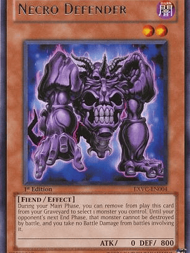 Necro Defender - EXVC-EN004 - Rare 1st Edition