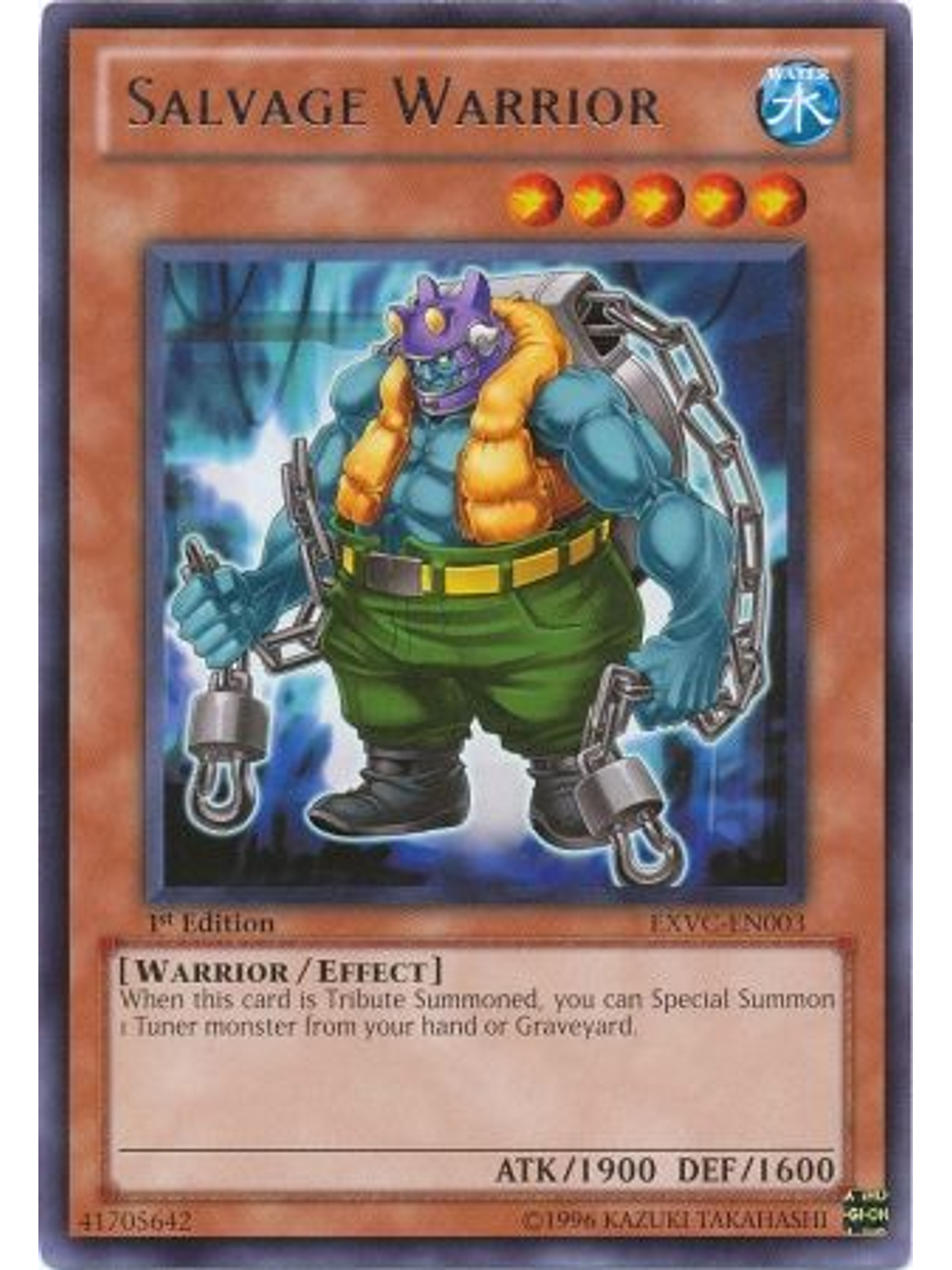 Salvage Warrior - EXVC-EN003 - Rare 1st Edition 1