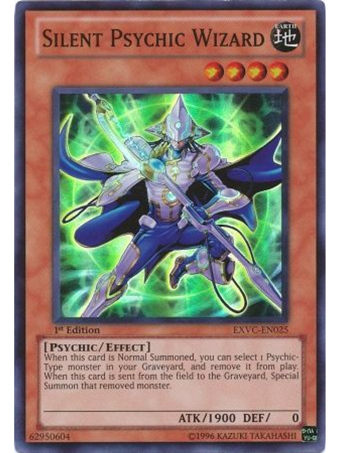 Silent Psychic Wizard - EXVC-EN025 - Super Rare 1st Edition 1