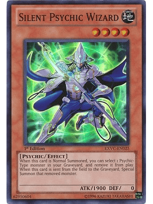 Silent Psychic Wizard - EXVC-EN025 - Super Rare 1st Edition