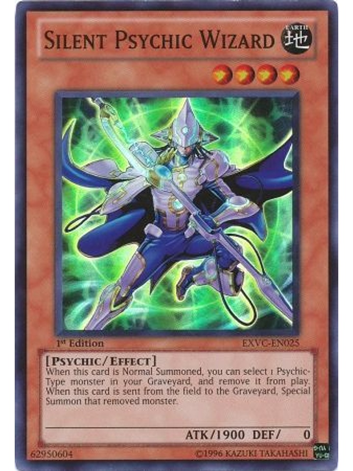 Silent Psychic Wizard - EXVC-EN025 - Super Rare 1st Edition 1