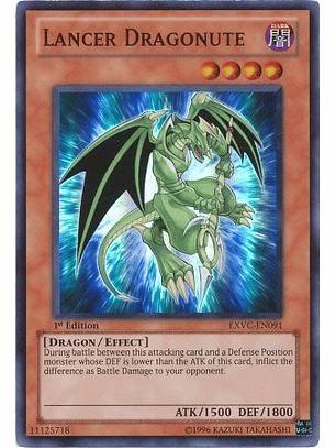 Lancer Dragonute - EXVC-EN091 - Super Rare 1st Edition
