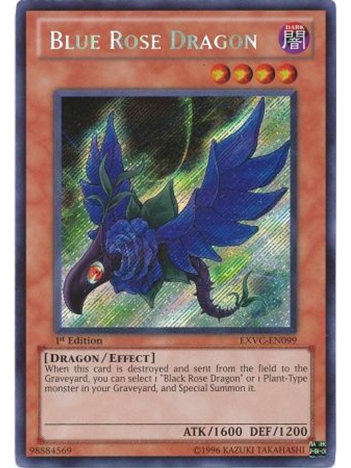 Blue Rose Dragon - EXVC-EN099 - Secret Rare 1st Edition 1