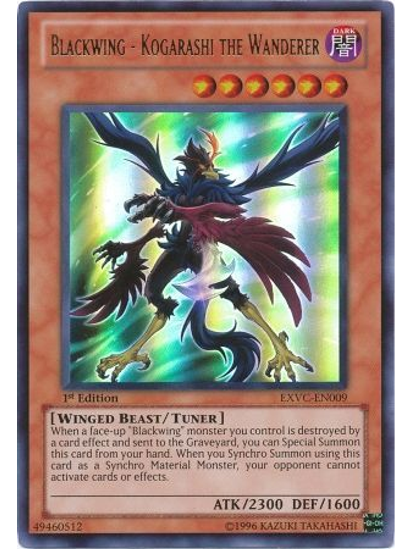 Blackwing - Kogarashi the Wanderer - EXVC-EN009 - Ultra Rare 1st Edition 1