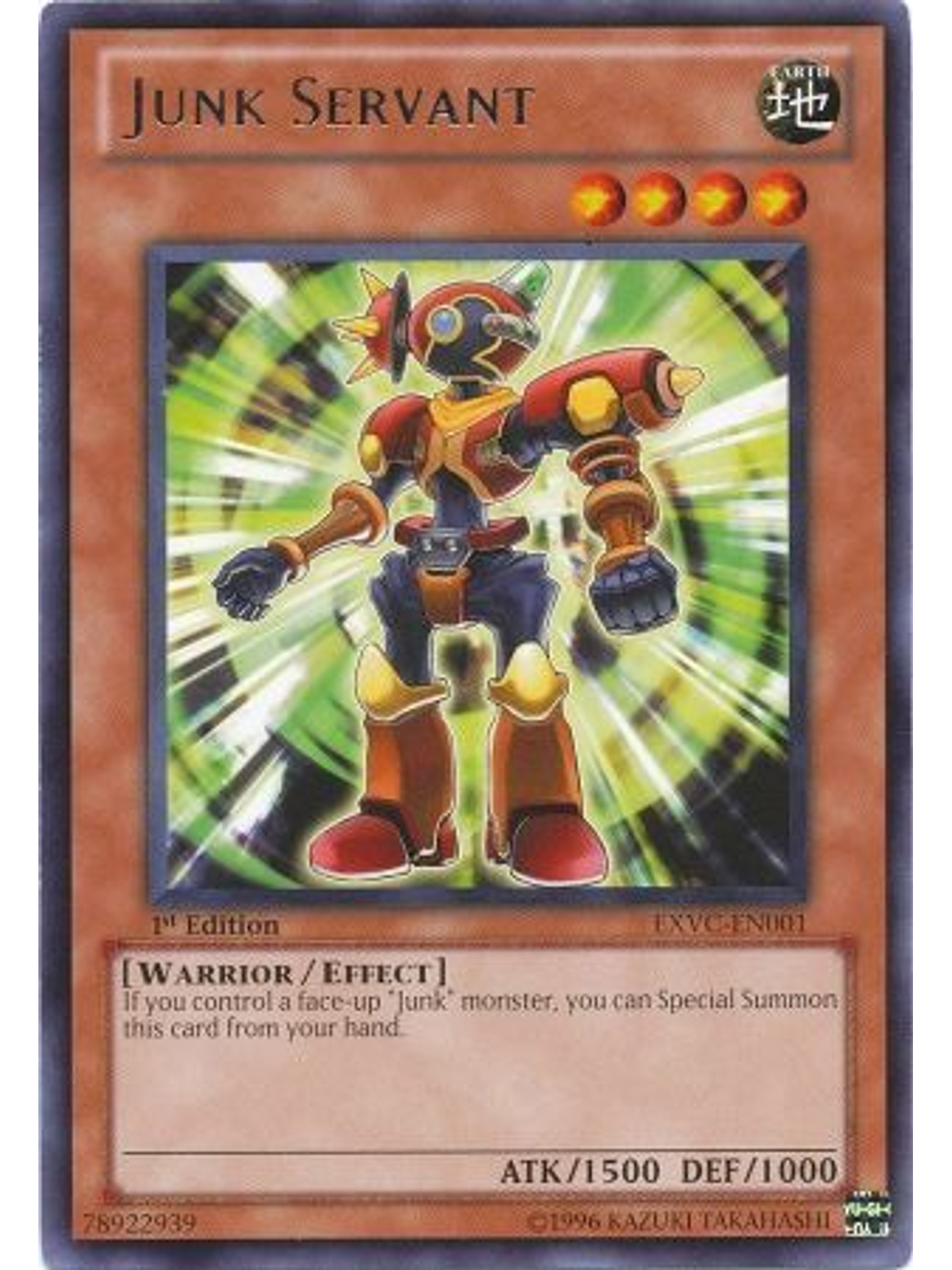 Junk Servant - EXVC-EN001 - Rare 1st Edition 1