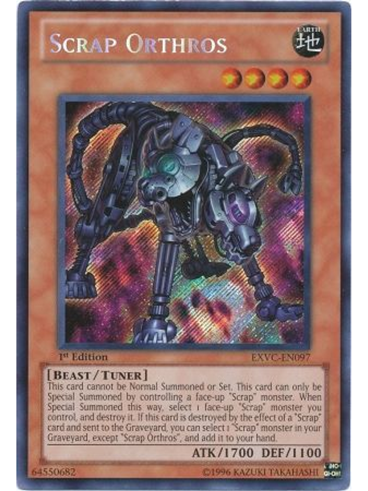 Scrap Orthros - EXVC-EN097 - Secret Rare 1st Edition 1