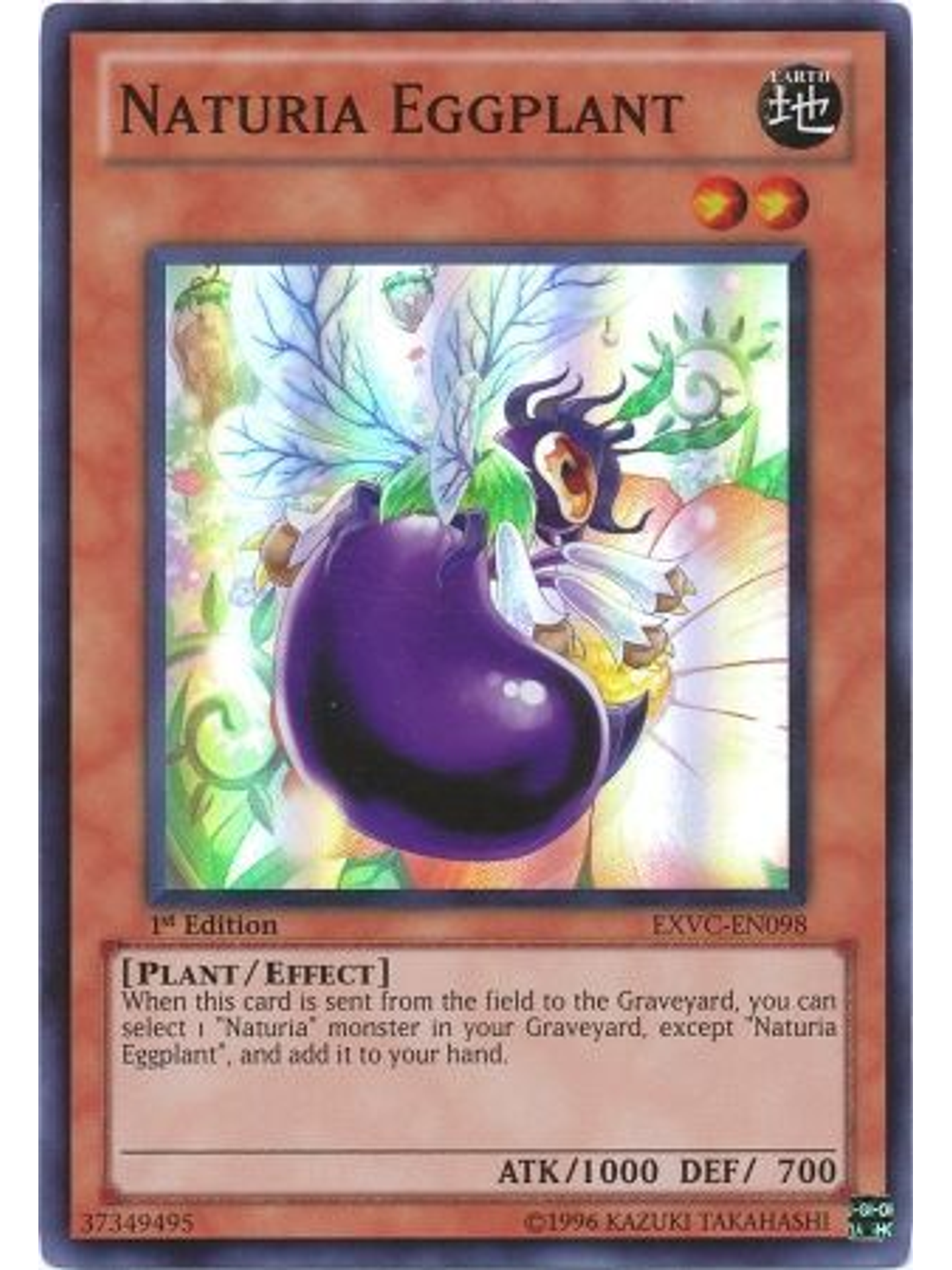 Naturia Eggplant - EXVC-EN098 - Super Rare 1st Edition 1
