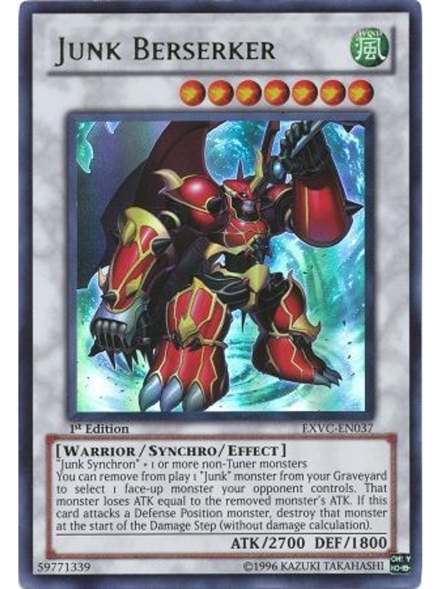 Junk Berserker - EXVC-EN037 - Ultra Rare 1st Edition 1