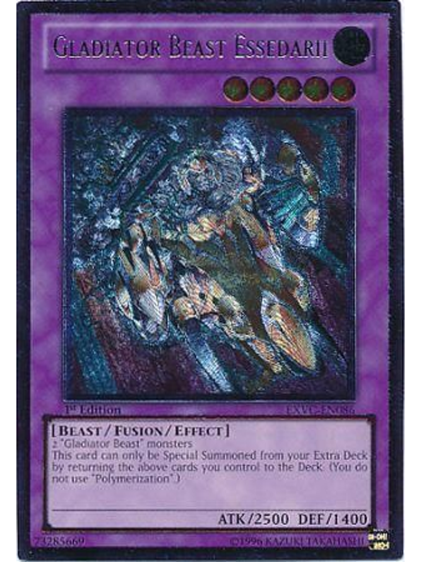 Gladiator Beast Essedarii - EXVC-EN086 1st Edition - Ultimate Rare 1