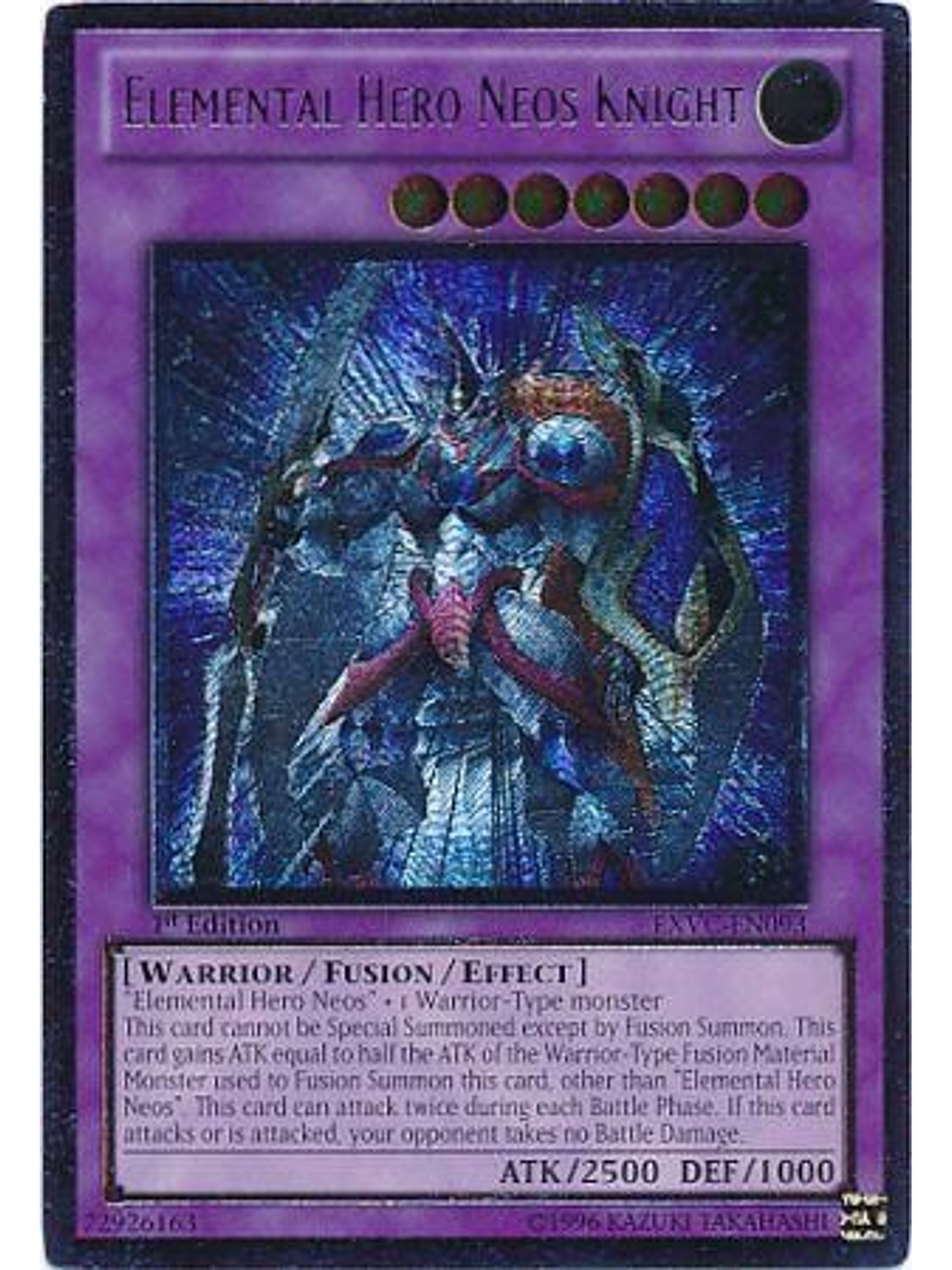 Elemental Hero Neos Knight - EXVC-EN093 1st Edition - Ultimate Rare 1