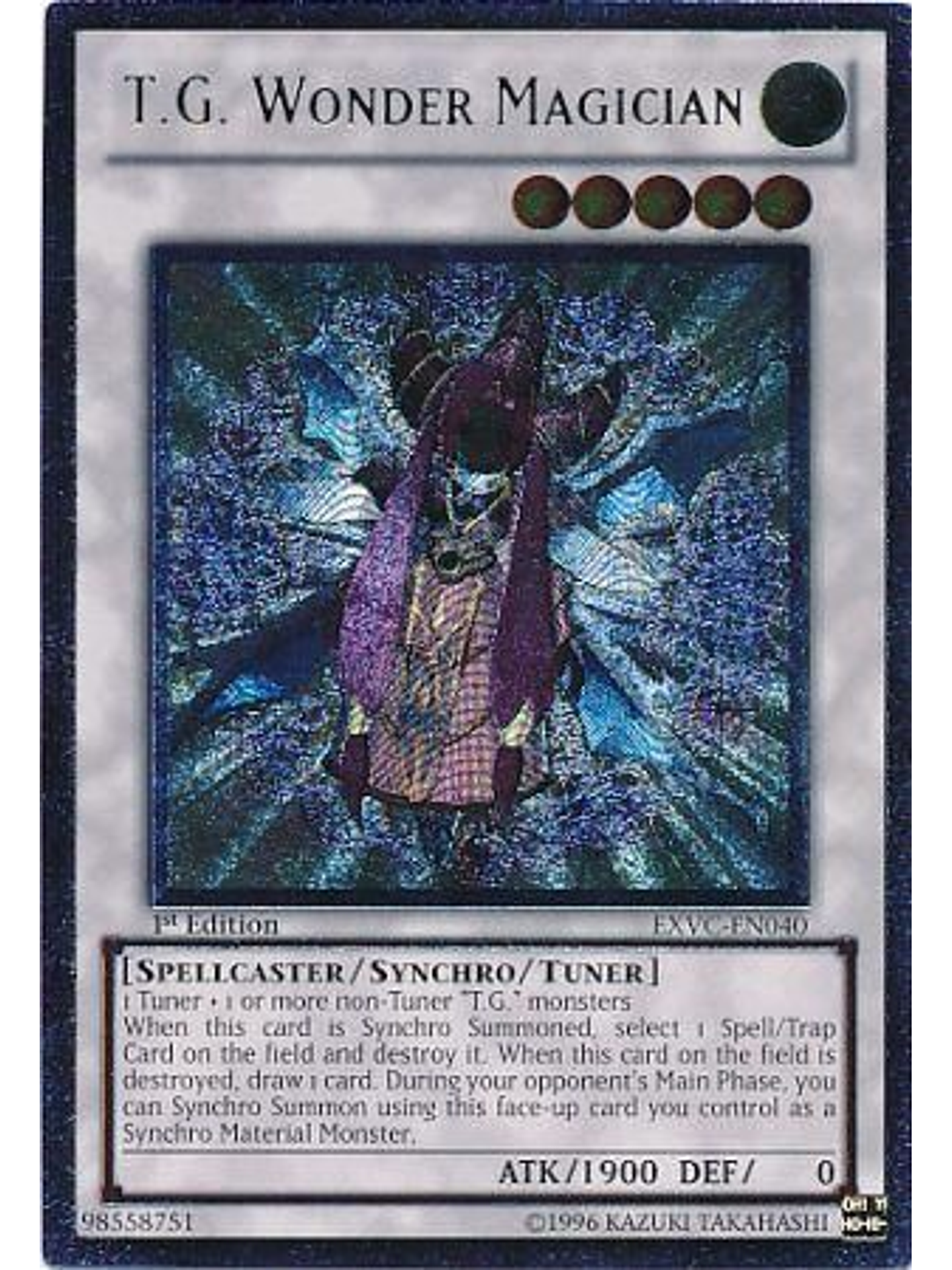 T.G. Wonder Magician - EXVC-EN040 1st Edition - Ultimate Rare 1