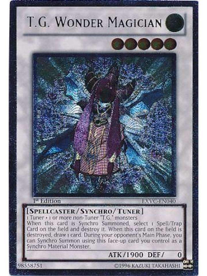 T.G. Wonder Magician - EXVC-EN040 1st Edition - Ultimate Rare 1