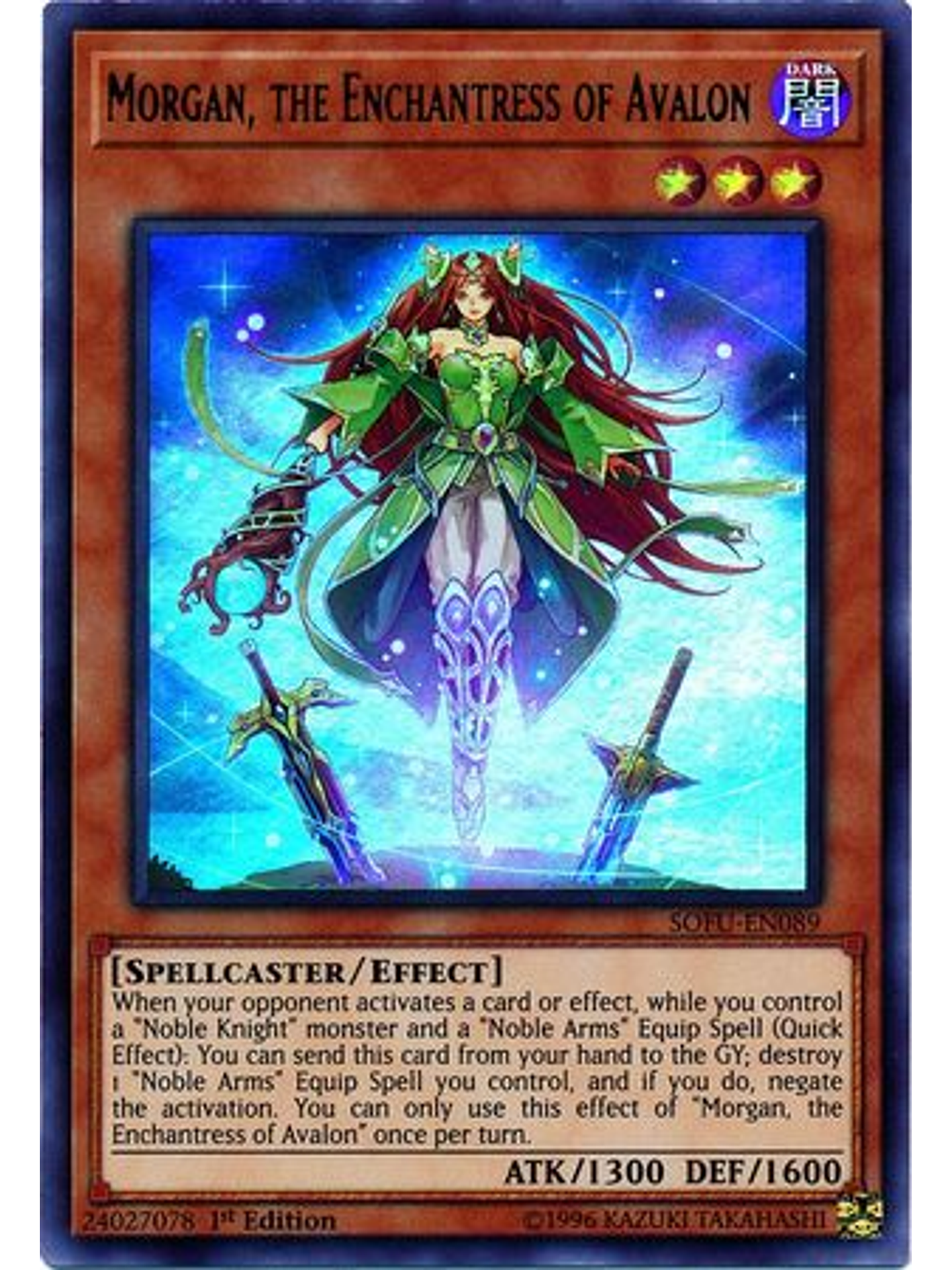Morgan, the Enchantress of Avalon - SOFU-EN089 - Ultra Rare 1st Edition 1