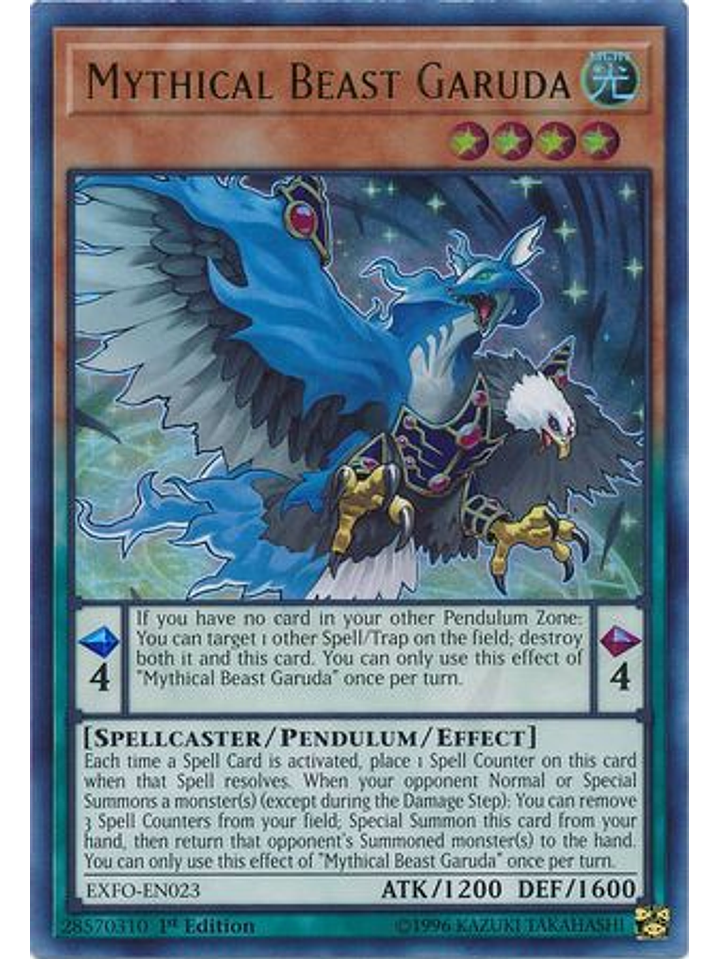 Mythical Beast Garuda - EXFO-EN023 - Ultra Rare 1st Edition 1