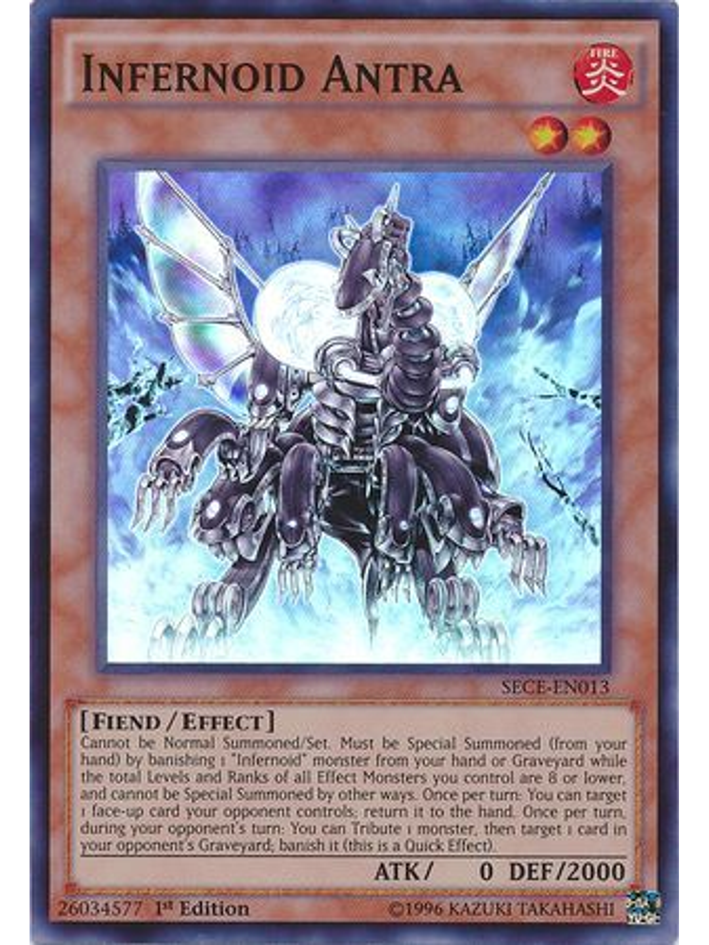 Infernoid Antra - SECE-EN013 - Super Rare 1st Edition 1