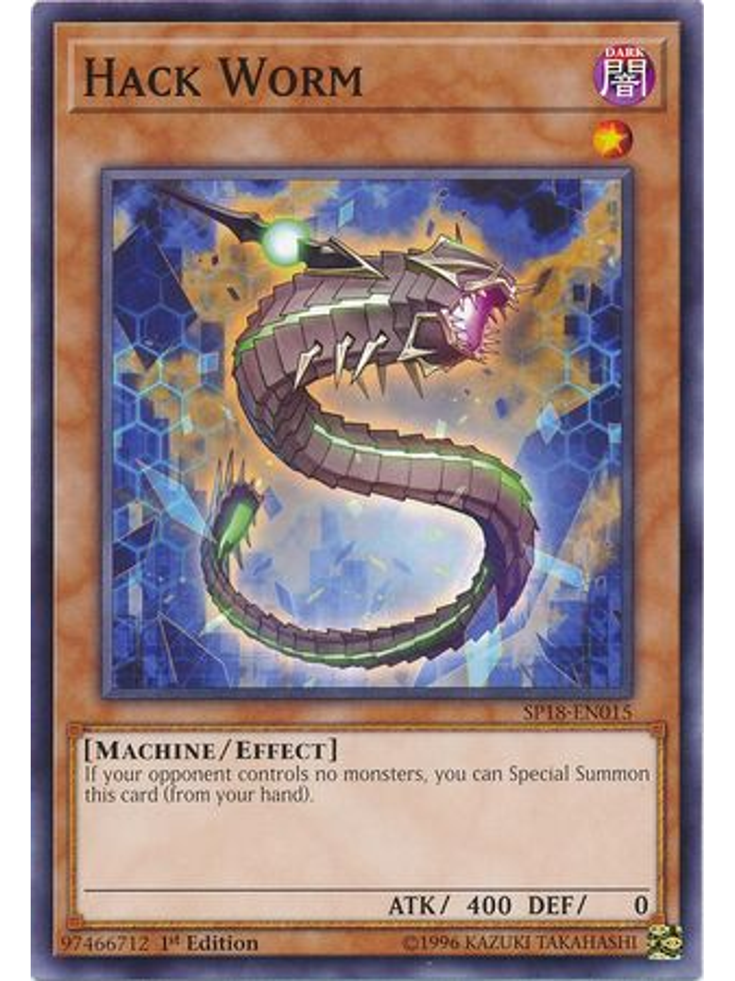 Hack Worm - SP18-EN015 - Common 1st Edition 1