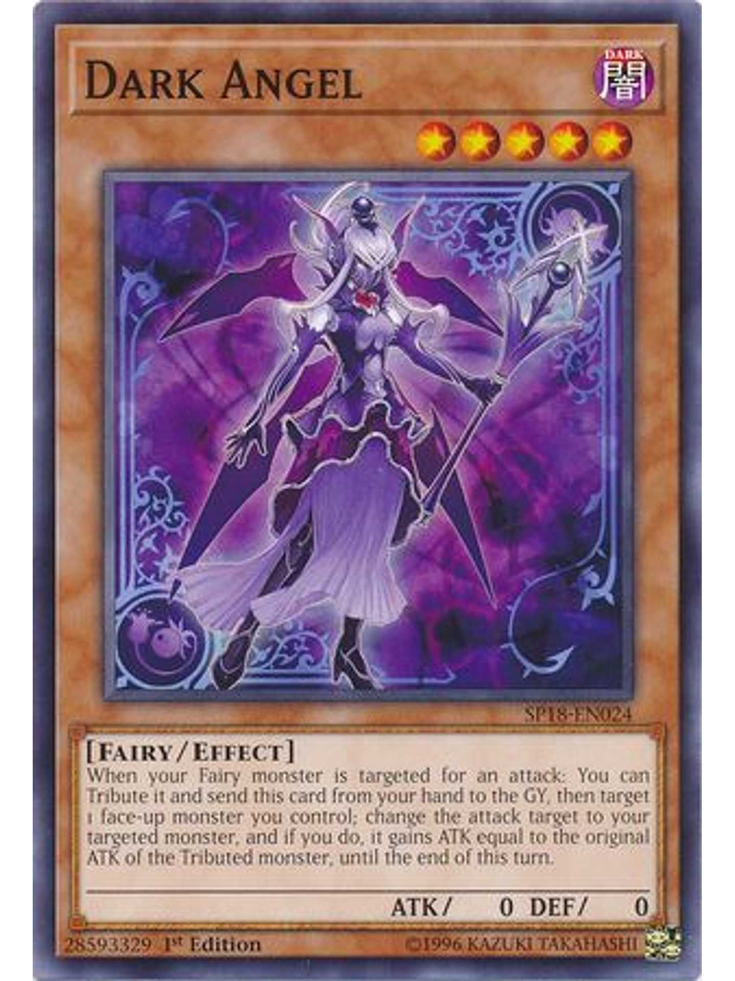 Dark Angel - SP18-EN024 - Common 1st Edition 1