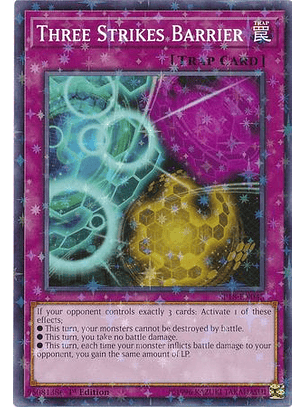 Three Strikes Barrier - SP18-EN045 - Starfoil Rare 1st Edition