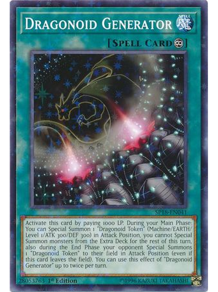 Dragonoid Generator - SP18-EN041 - Starfoil Rare 1st Edition 1