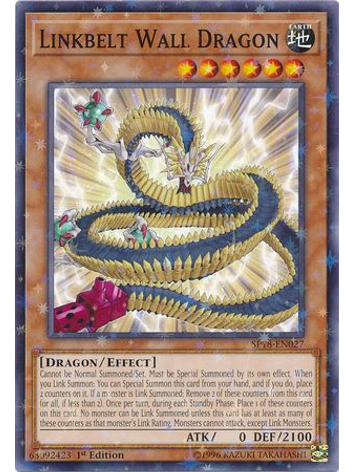 Linkbelt Wall Dragon - SP18-EN027 - Starfoil Rare 1st Edition 1