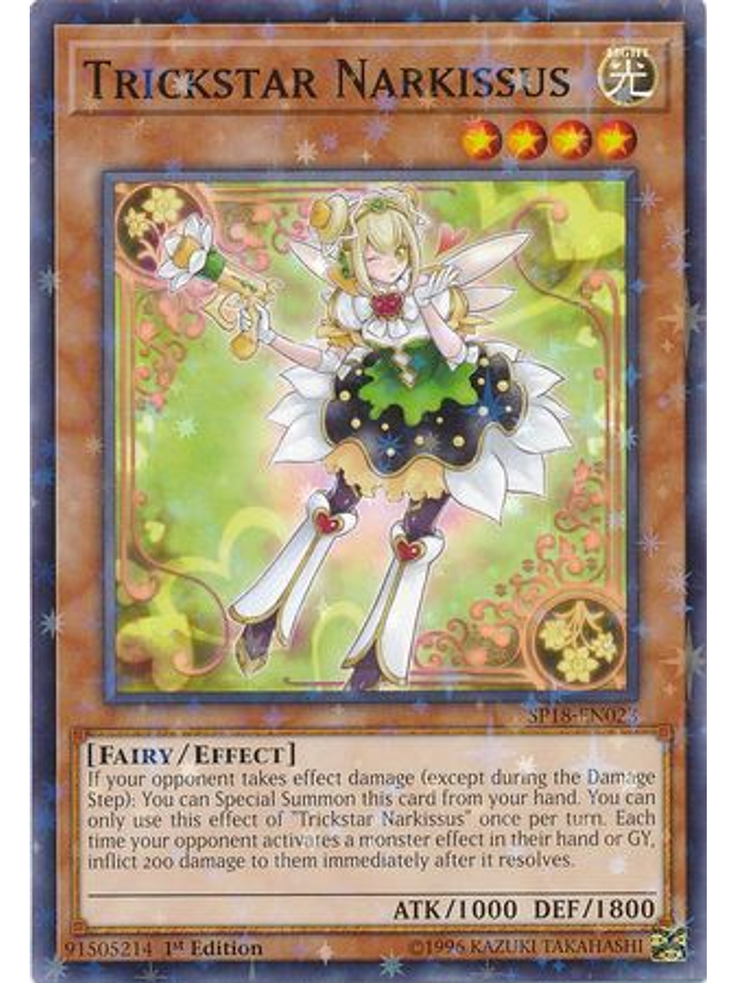 Trickstar Narkissus - SP18-EN023 - Starfoil Rare 1st Edition 1