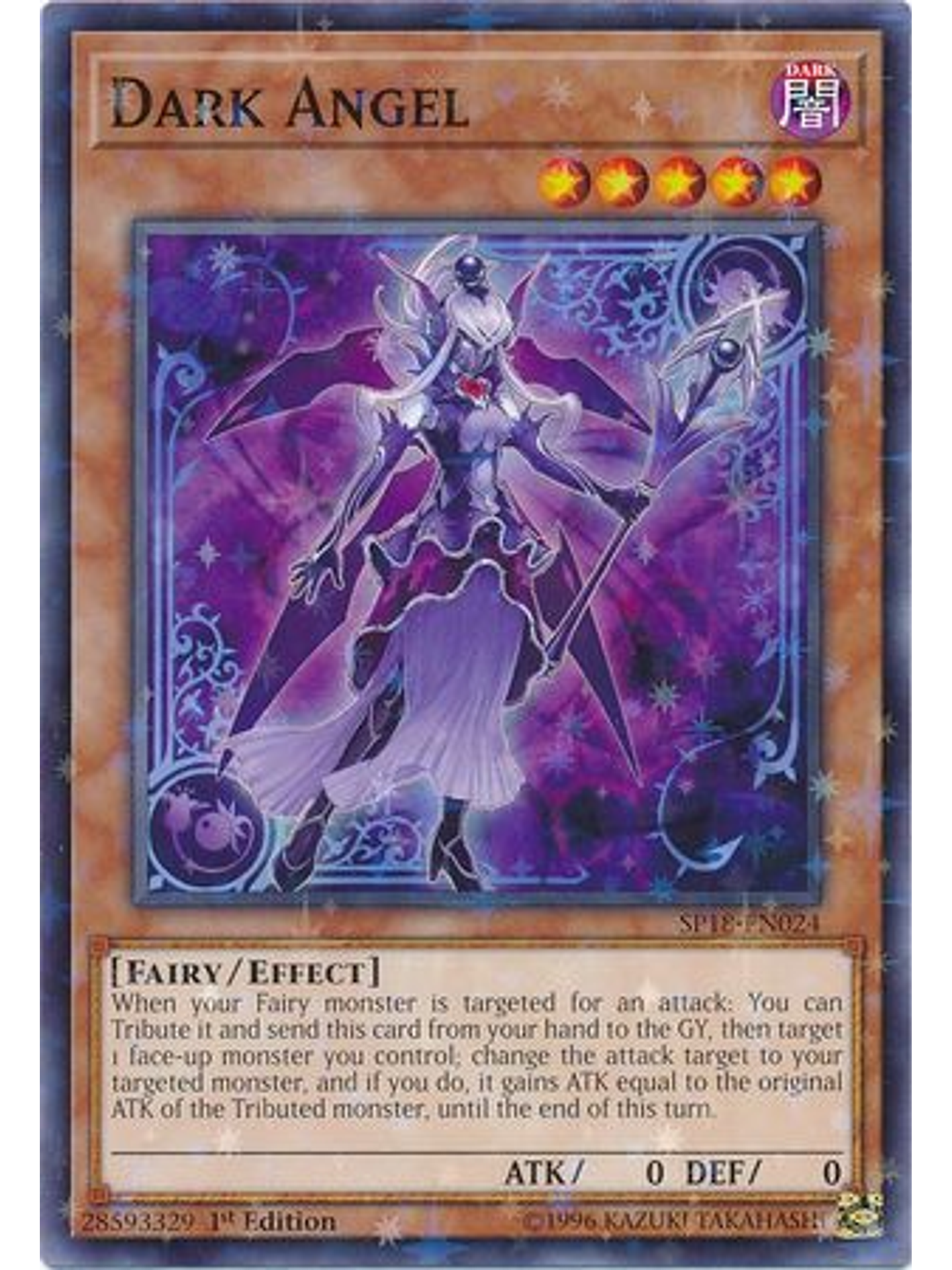 Dark Angel - SP18-EN024 - Starfoil Rare 1st Edition 1