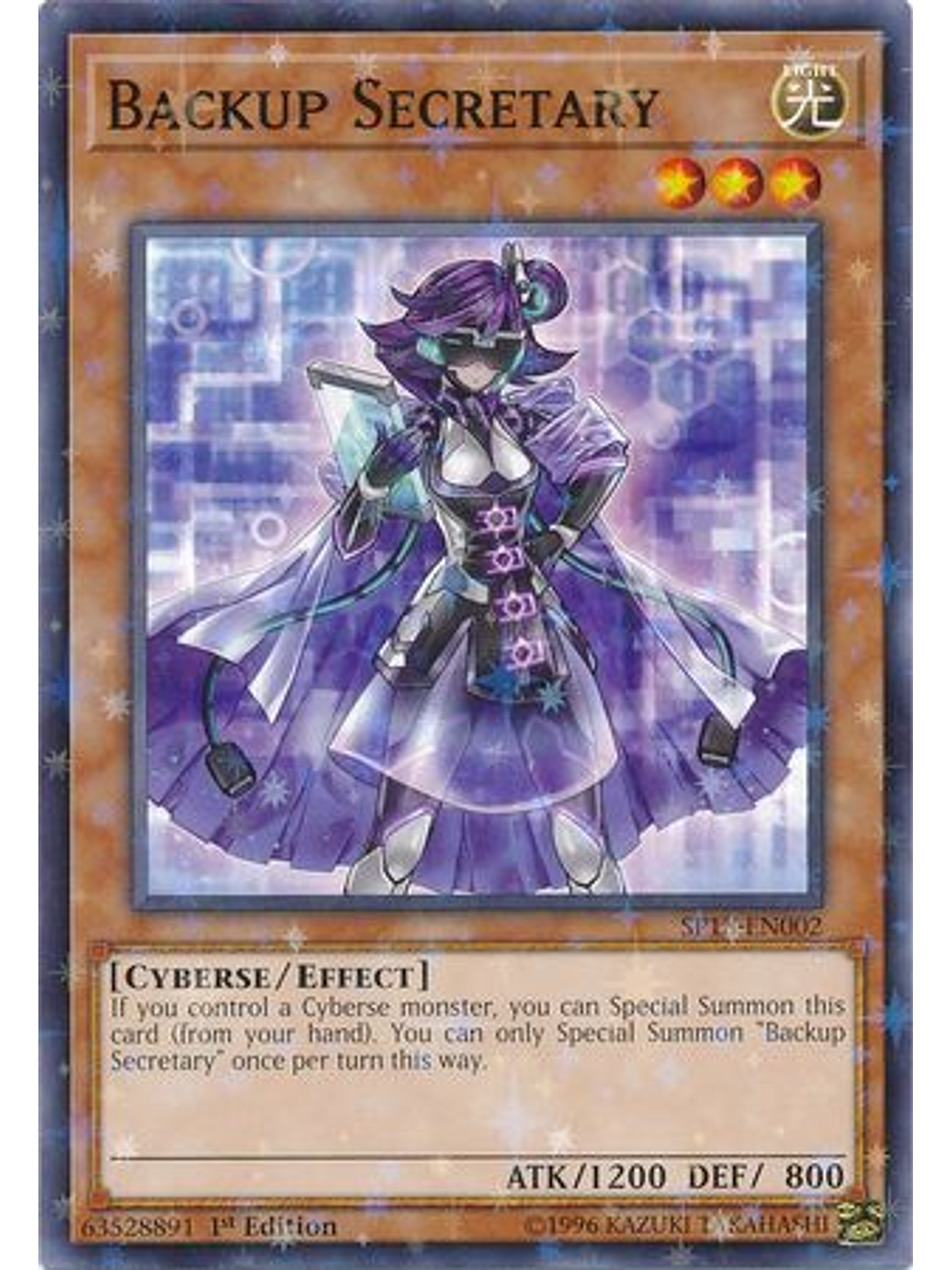 Backup Secretary - SP18-EN002 - Starfoil Rare 1st Edition 1
